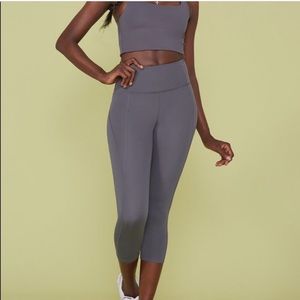 Girlfriend collective crop leggings smoke gray